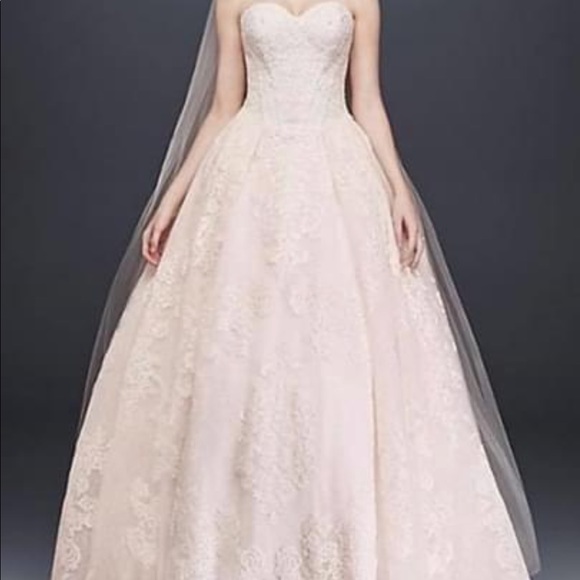NEED GONE! PLEASE READ DESCRIPTION Oleg Cassini lace strapless wedding dress - Picture 6 of 6